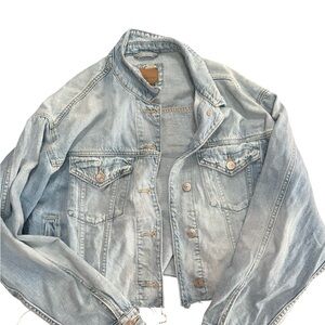 American Eagle Outfitters Faded Blue Jean Jacket